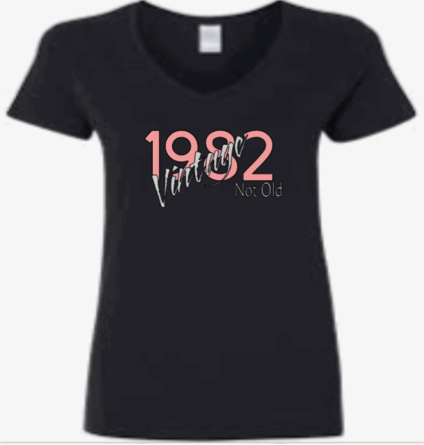 YEnvyMe Custom T-Shirt | Decade T-Shirt | Celebrate Your Birth Year T-Shirts | Vintage Not Old T-Shirt