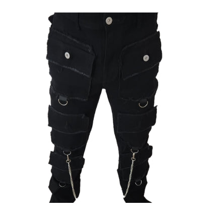 8 Pocket YEnvyMe Men Jeans | YEnvyMe Men Jeans | YEnvyMe Distressed Men Denim | Jeans with chain