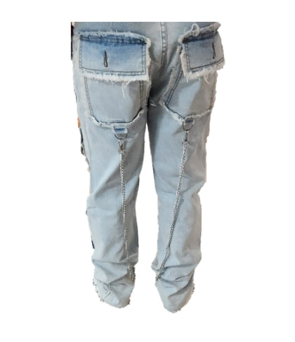 8 Pocket YEnvyMe Men Jeans | YEnvyMe Men Jeans | YEnvyMe Distressed Men Denim | Jeans with chain